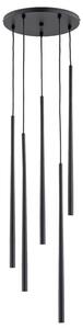 Lampada a sospensione CARMEN nera 5xG9x10W in metallo, dimensioni: 120x30x30 cm, IP20, Alfa