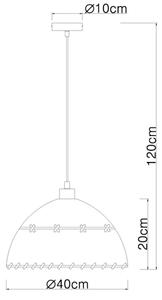 Globo 15442H1 - Lampadario su filo REX 1xE27/60W/230V