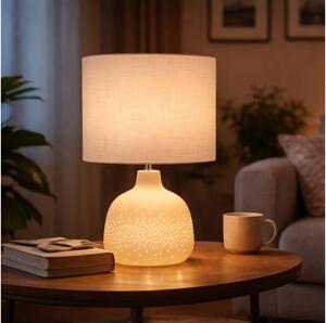 ONLI - Lampada da tavolo ELUMA, 2xE27/15W/230V, 48 cm, bianca