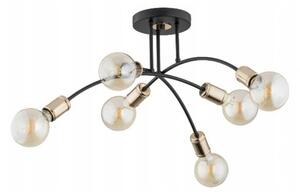 Lampada da soffitto moderna nera a 6 punti LANTI 6xE27 15W ALF60817 Alfa