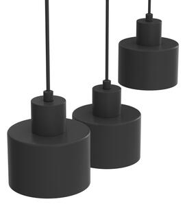 Lampadario a sospensione con cavo PARKLA 3xE27/15W/230V nero