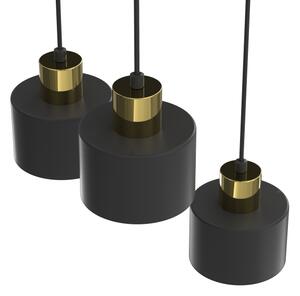 Lampadario a sospensione con cavo PARKLA 3xE27/15W/230V nero