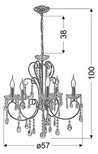 Lampadario a sospensione con catena AURORA 5xE14/40W/230V