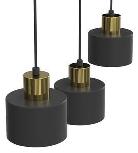 Lampadario a sospensione con cavo PARKLA 3xE27/15W/230V nero