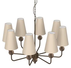 Lampadario a catena GRENADA 8xE14/15W/230V beige