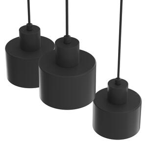 Lampadario a sospensione con cavo PARKLA 3xE27/15W/230V nero