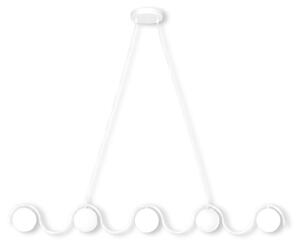 Lampada a sospensione SINUS bianca 5xG9x15W in metallo, dimensioni: 120x110x14 cm, IP20, Emibig