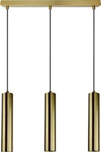 Lampada a sospensione NAPOLI dorata 3xGU10x8W in metallo, dimensioni: 120x6x50 cm, IP20, Polux