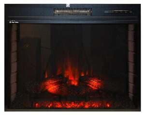 Caminetto elettrico da 2 kW in vetro piano temperato con telecomando e fiamma regolabile