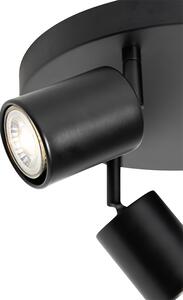Plafoniera moderna nera orientabile rotonda 3 luci - Java