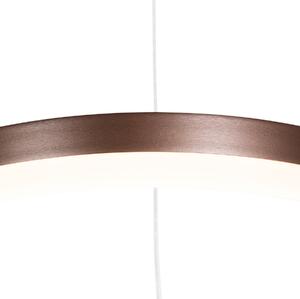 Lampada a sospensione di design bronzo 40 cm con LED dimmerabile a 3 fasi - Anello