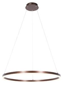Lampada a sospensione di design bronzo 80 cm con LED dimmerabile a 3 fasi - Anello