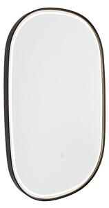 Specchio da bagno nero ovale LED dimmer touch - MIRAL
