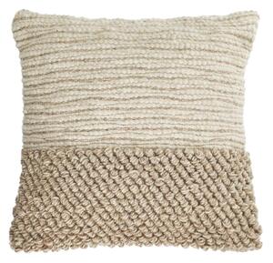 Fodera cuscino Maday in lana e cotone beige 45 x 45 cm