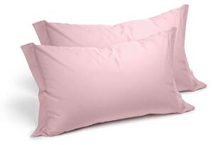 Coppia Federe In Cotone Cotone Tinta Unita Standard Caleffi Tinta Unita Rosa Caleffi