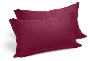 Coppia Federe In Cotone Cotone Tinta Unita Standard Caleffi Tinta Unita Bordeaux Caleffi
