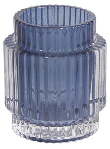 Candeliere Florentine piccolo in vetro trasparente e blu