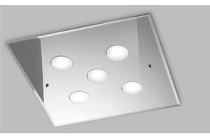 Plafoniera da Muro con in Vetro a Specchio collezione DADO Dimensioni 50x50x h 3 cm - 5,5 kg GX53 Led 5 x max 7 watt struttura specchiante