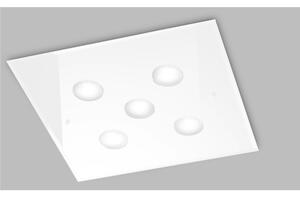 Plafoniera da Muro con in Vetro a Bianco collezione DADO Dimensioni 50x50x h 3 cm - 5,5 kg GX53 Led 5 x max 7 watt struttura colore bianco