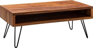 Tavolino 100x40x50 cm legno massiccio / metallo tavolino sheesham | Wohnling