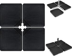 KOMFOTTEU 4 pezzi. Supporto per ombrellone, base riempibile con sabbia/acqua, supporto per ombrellone da mercato, per spiaggia, giardino e balcone (Modello 2)