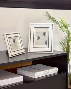 Cornice per foto Vittoria in marmo bianco e nero 25 x 20 cm