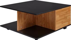 Tavolino design 70x70 cm antracite / rovere sabbia | Wohnling