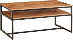 Tavolino 100x60x45 cm tavolino in metallo tavolino in legno massiccio tavolino da salotto | Wohnling
