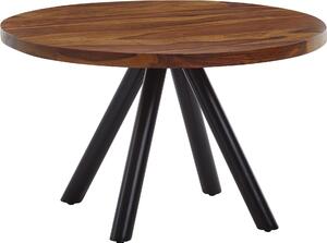 Tavolino 60x60x35 cm in legno massiccio di sheesham / metallo tavolino rotondo | Wohnling