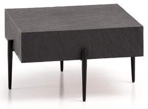 Tavolino 64x64x35 cm pietra / metallo tavolo pieghevole antracite quadrato | Wohnling