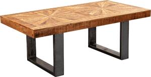 Tavolino moderno in legno massiccio di mango 105x40x55 cm tavolo in design industriale | Wohnling