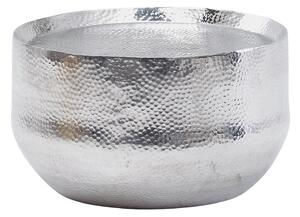 Tavolino da salotto alluminio argento 60x60x35 cm in ferro battuto | Wohnling