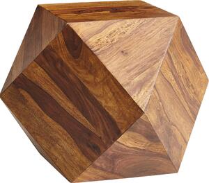Tavolino 57 x 42,5 x 57 cm tavolino in legno massiccio sheesham moderno | Wohnling