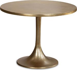 WOHNLING Tavolino da caffè in metallo oro 60x60x46,5 cm Tavolino da divano Tavolo da soggiorno in alluminio Tavolino rotondo piccolo Tavolino moderno Tavolino da salotto