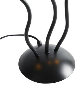 Lampada da tavolo di design nera a 3 luci - Wimme