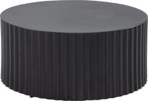 Tavolino 67x67x31 cm in metallo nero pieghevole rotondo | Wohnling