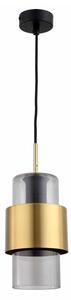 Lampada a sospensione Miele oro fumé 1xE27x40W in vetro, dimensioni: 150x13x13 cm, IP20, Light Prestige