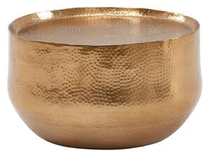 Tavolino da salotto alluminio oro 60x60x35 cm in ferro battuto | Wohnling