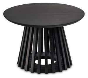 Tavolino 60x60x41 cm in legno massiccio di mango nero Tavolo da divano rotondo | Wohnling