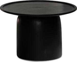 Tavolino 60x60x40 cm in legno massiccio di mango nero Tavolo da divano rotondo | Wohnling