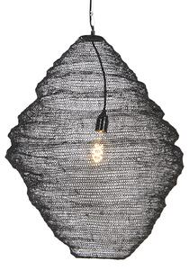 Lampada a sospensione orientale nera 60 cm - NIDUM