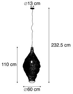 Lampada a sospensione orientale oro 60 cm - NIDUM L