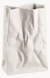 Vaso in porcellana Paper Bag, alt. 19 cm