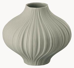 Vaso mini in porcellana Plissee Lava, alt. 7 cm