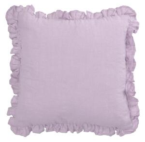 Fodera cuscino Nacha in cotone e lino lilla 45 x 45 cm