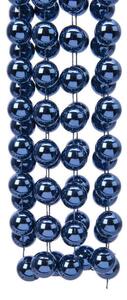Catena decorativa Natalizia con perline sferiche blu L 270 cm