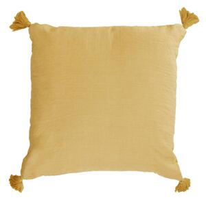 Fodera cuscino Eirenne in cotone e lino senape 45 x 45 cm