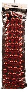 Catena decorativa Natalizia con perline sferiche rosso L 270 cm