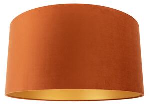 Paralume in tessuto arancione con interno dorato 50/50/25
