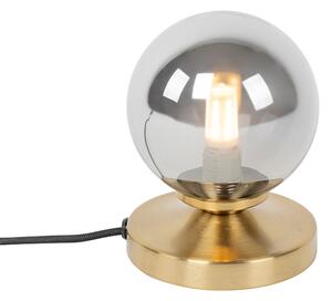 Lampada da tavolo moderna oro con vetro fumé - ATHENS